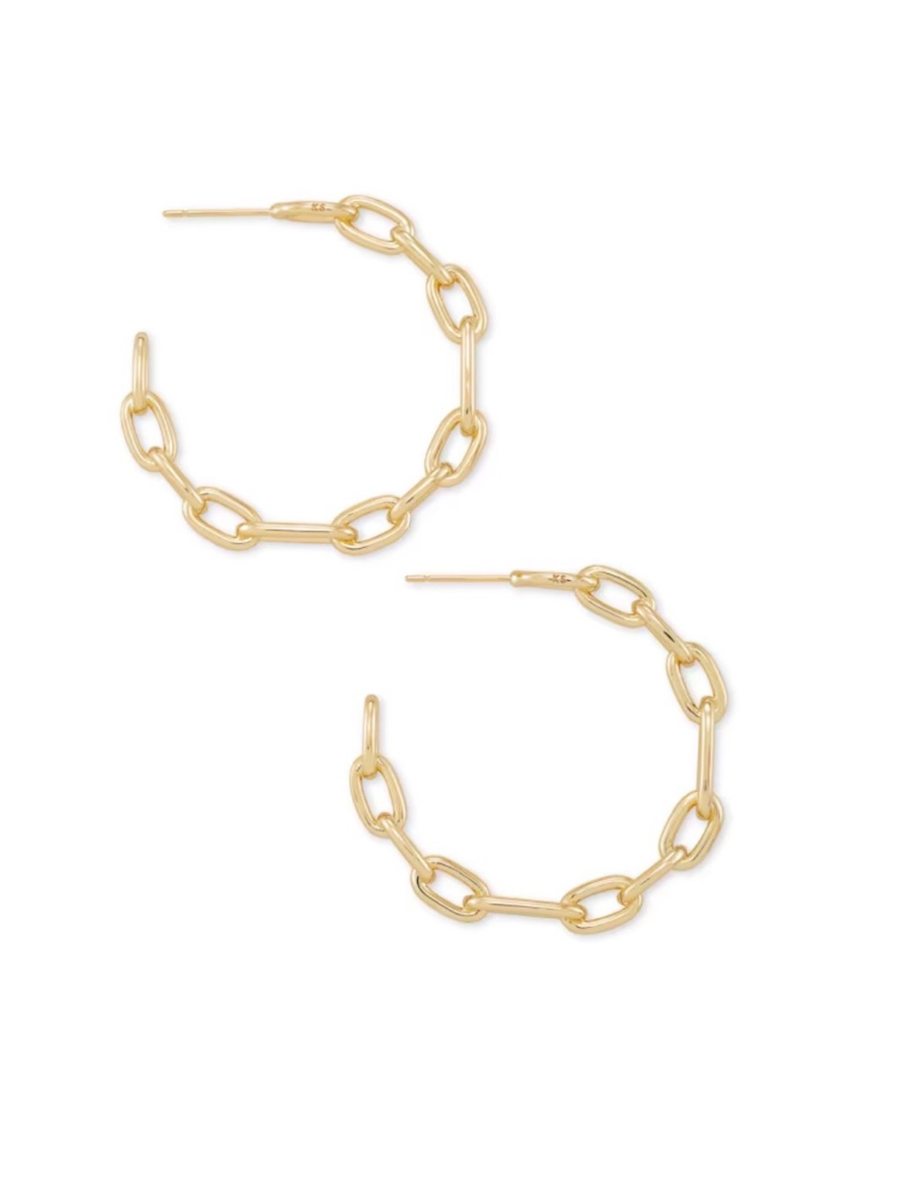 Kendra Scott Gold Chain Link Hoop Earrings